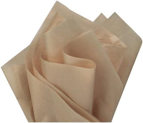 Desert Tan Khaki Bulk Tissue Paper 15 Inch x 20 Inch - 100 Sheets-Flexicore Packaging®