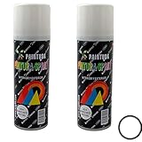  Paintusa - Pack de 2 botes de pintura en spray Blanco Mate A24 200 ml