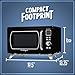 Nostalgia Mid-Century Retro Countertop Microwave Oven - Large 900-Watt - 0.9 cu ft - 8 Pre-Programmed Cooking Settings - Digital Clock - Kitchen Appliances - Black