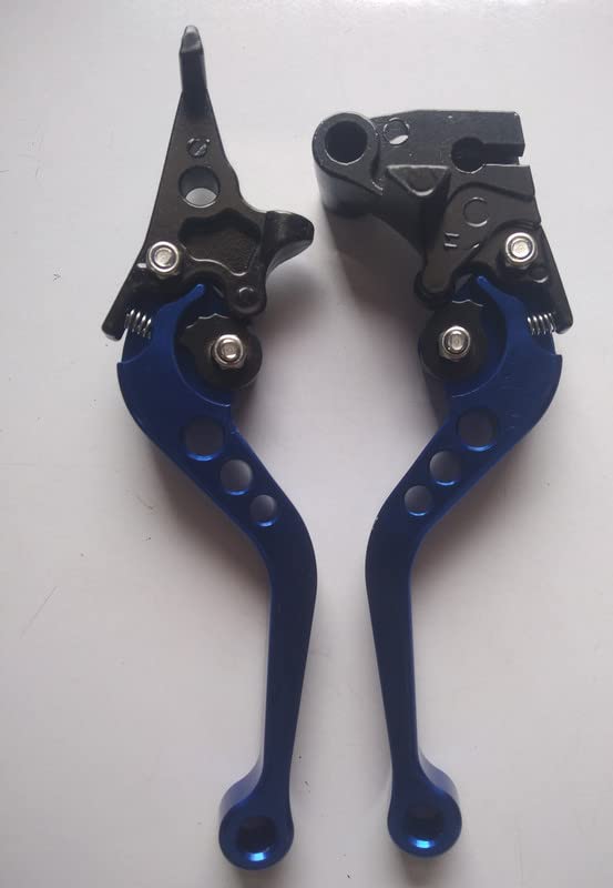 Bike Adjustable Clutch and Brake Lever (Set of 2) (Blue) Compatible with Bullet Thunderbird 350 Type 2-image-29
