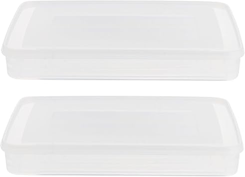 COLLBATH 2pcs Dumplings Storage Box Refrigerator Container with Lid for Dumplings Stackable Kitchen Supply Easy to Clean Safe for Microwave and Freezer