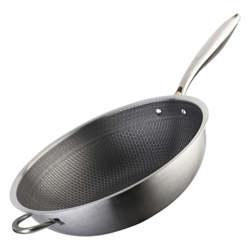 Wok de Acero Inoxidable con Mangos Removibles