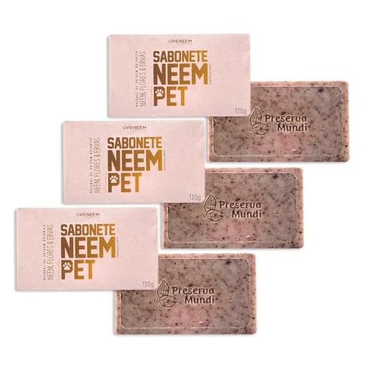 Sabonete Neem Pet 120gr Para Cães e Gatos - 3 Unid