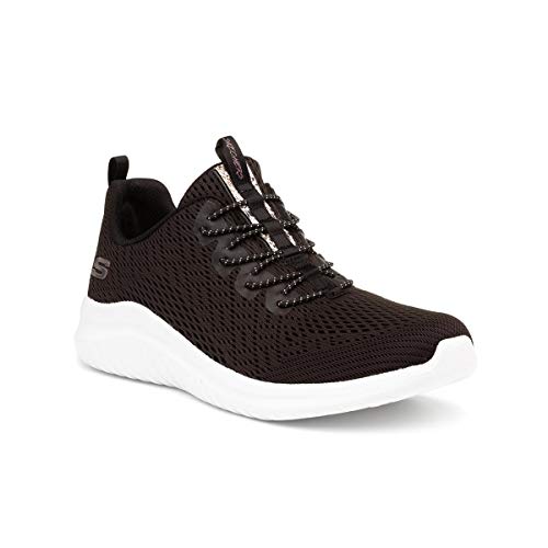 Tênis Ultra Flex 2.0 - Lit, Skechers, Feminino, Preto/Branco, 38
