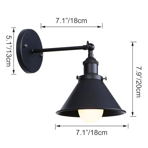 Image of Kiven Battery Operated Wall Sconces Set of 2,Vintage Wall Lights with Rechargeable Bulb, Dimmable Wall Lighting Fixtures for Painting Bedside Vanity Desk, Bronze Finish