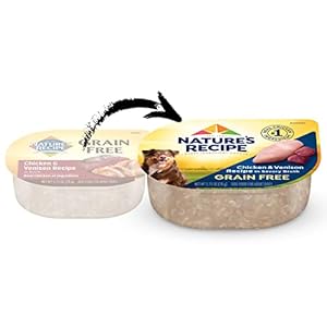 Nature’s Recipe Grain Free Moist Canine Meals, Hen & Venison Recipe, 2.75 Ounce Cup (Pack of 12)