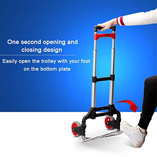 Carrito Plegable Multiusos de Aluminio con 4 Ruedas miniatura 3