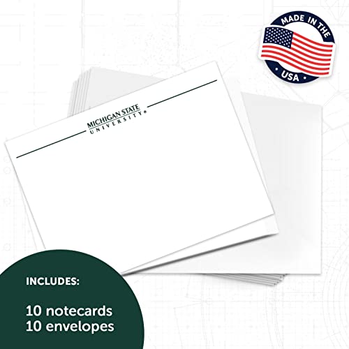 Image of Desert Cactus Michigan State University Notecards 10 Pack Stationery Cardstock Spartans MSU Includes Envelopes Memo Party Thank You (Notecard 1b)