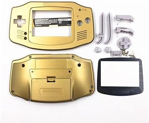 Replacement Housing Shell Case Cover Skin for Gameboy Advance GBA Console Color Gold Plastic