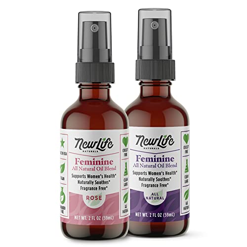 NewLife Naturals Intimate Feminine Spray Combo Pack: All Natural Vaginal Sprays with Natural Oils - PH Balance - BV Symptoms - Made in USA