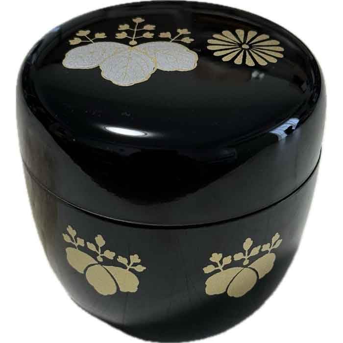 Amazon｜茶道具 茶器 樹脂製 ウレタン塗り 黒色 高台寺（菊桐）蒔絵 中