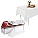 Puricon Nappes Rouleau Jetables Plastique, Fourni Un Auto-Découpe, 1.37M x 33M pour l’Aniversaire, Le Mariage, la Gastronomie, Les Réceptions ou Le Ménage-Blanc