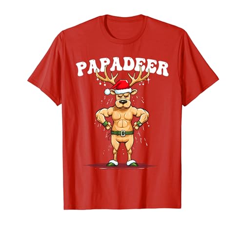 Photo de Papa Deer Cadeaux de Noël pour femmes pour lui Renne de gym T-Shirt
