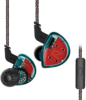Yinyoo KZ ES4 IEM Earphones 1DD 1BA Hifi Earbuds, KZ In Ear Monitor Stereo Bass Headphones Dual Driver with 2Pin Detachable Cable (With mic, Blue)