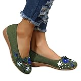 Floral Embroidered Mary Jane Shoes for Women Ladies Fashion Casual Low Heels Wedge Closed Round Toe