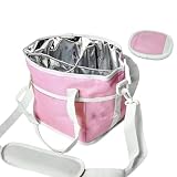 Kaeltsyn Thermo Getränketräger mit 4 Fächern, perfekt für Outdoor Aktivitäten und Ausflüge, mehrere Farboptionen, Getränkehalter, Wasserflaschentasche für