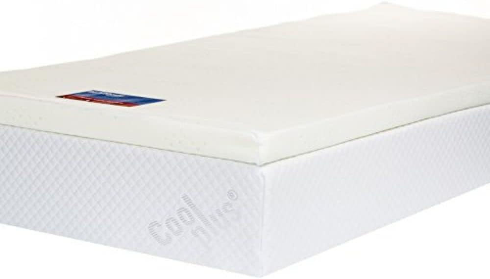 Southern Foam2-Inch Memory Foam Mattress Topper including Luxurious Cover, Double White