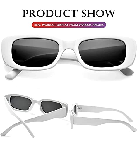 Image of IFLASH Rectangle Sunglasses for Women Retro Fashion Sunglasses UV 400 Protection Square Frame Eyewear