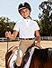 JOCMIC Girls Short Sleeve Equestrian Shirt Horse Riding Shirts Half Zip Kids for Golf Yoga Running White 7-8 Years