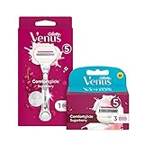 maquinilla venus carrefour Recambios para maquinilla de afeitar mujer con 5 hojas curvadas para una depilación suave y apurada