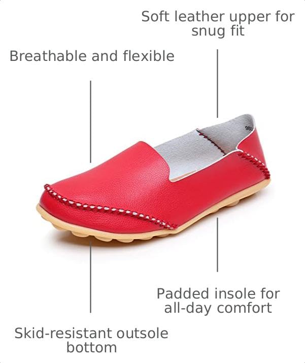 Image of VenusCelia Women's Streamline Comfort Walking Flat Loafer