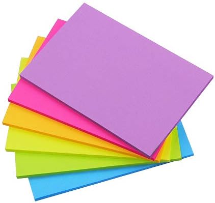 Early Buy Sticky Notes 6 Bright Color 12 Pads Self-Stick Notes 8 in x 6 in, 45 Sheets/Pad image 5