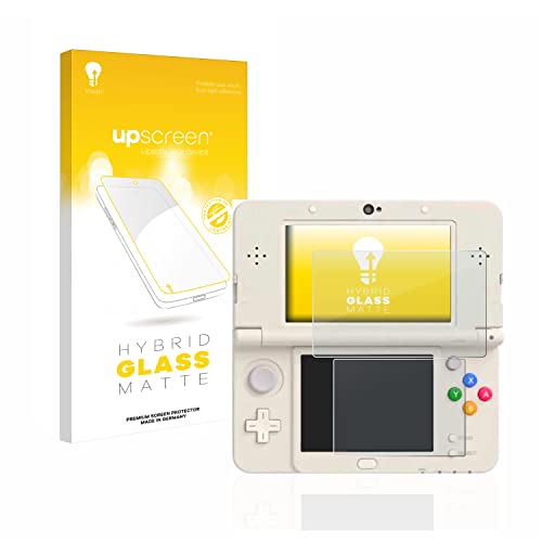 upscreen Entspiegelungs-Schutzglas für Nintendo New 3DS Schutzfolie Panzer Folie Glas Matt [Extrem Kratzfest 9H, Anti-Reflex, Anti-Fingerprint]