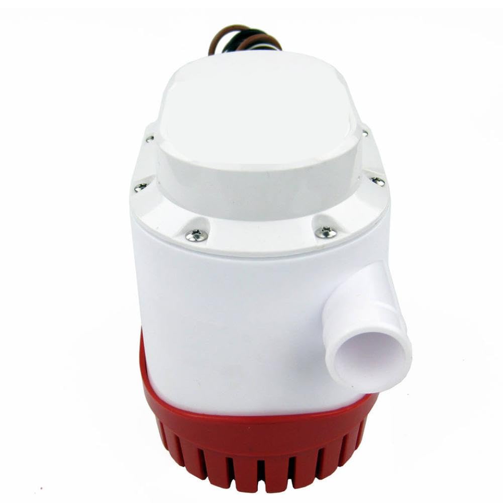 Automatische Bilgenwasserpumpe for Tauchboote | 2000GPH 12V/24 mit Schwimmerschalter Marine-Bilgenpumpe, kompatibel mit Booten(12V)