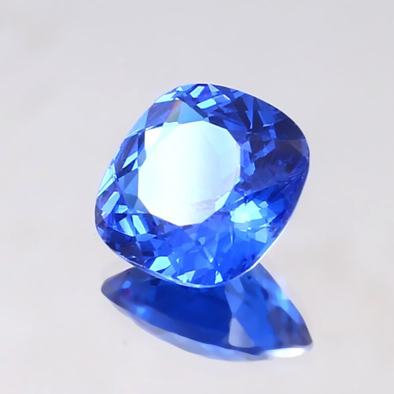 Spinelle bleu de Ceylan naturel coussin 11,5 mm pour création de bague - 6