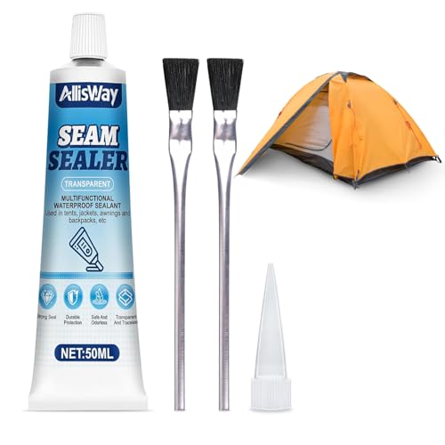 AllisWay Nahtdichter für Zelte, PVC Kleber Seam Grip Wasserfester Kleber, Flexibler Klebstoff Neoprenkleber Geeignet zum Abdichten Von Zelten, Planen, Regenmänteln, Lkw Planen, Zelt Reparaturset