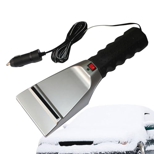 Generisch Rascador de hielo climatizado para – Rasqueta de limpieza de ventanas, 28 cm (11,02 pulgadas), rascador de hielo para coche con calefacción con cable de 2,7 m, mango ergonómico