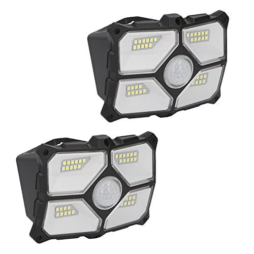 Luces solares de pared para exteriores, 2 juegos de luces LED de pared solares para patio
