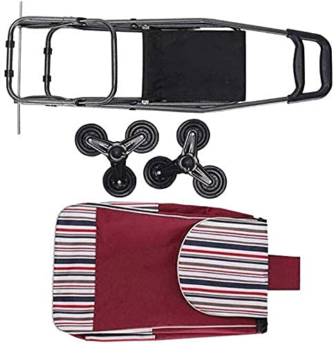 Einkaufstrolley auf Rädern Multifunktions-Einkaufswagen Trolley auf 6 Rädern Tragbarer Supermarkt-Trolley aus… – Bild 8