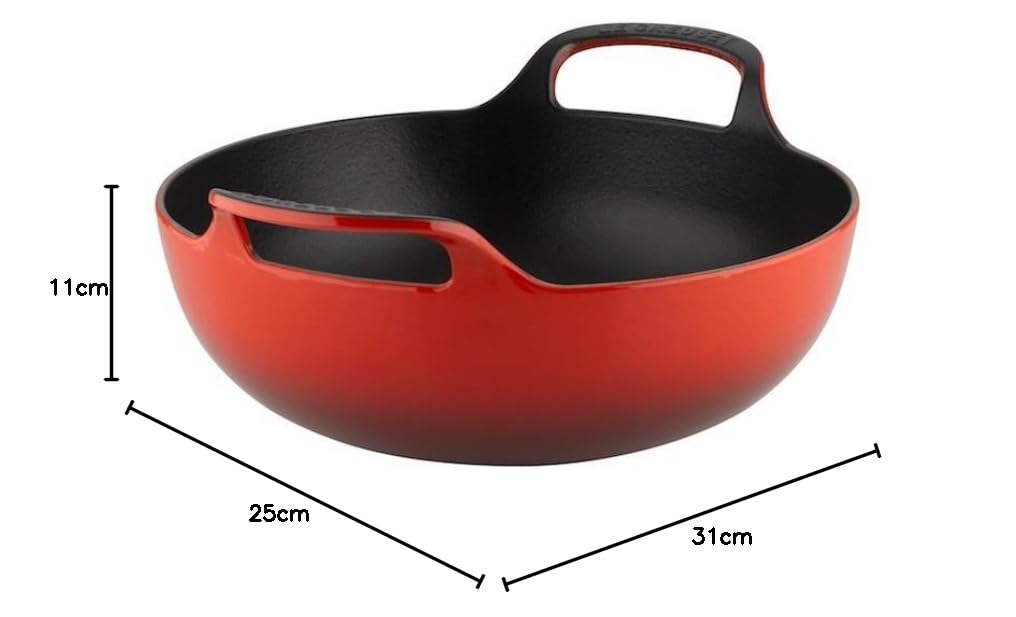 Żeliwny garnek emaliowany balti dish Le Creuset, 24 cm, 2,7 litra, wiśniowy