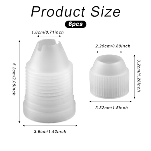 6 Pieces Plastic Couplers of Large Size, Standard Couplers Base Diameter 1.42