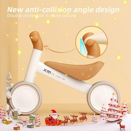 XJD Children's Balance Bike from 1 Year, Children's Toy for 10-24 Months Baby, Balance Bike with 4 Wheels for 1 Year Boys Girls, First Bicycle Baby Toy as Birthday Gift (Brown) - Image 5
