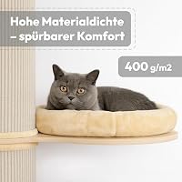 PET VIOLET Kratzbaum 126 cm – Katzenbaum mit Premium Sisal Säulen, Beige – Ansicht 5