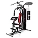 ONIVAL - Stazione da fitness multifunzionale professionale con blocco pesi da 70kg + sacco da box + punching ball + barra trazioni superiore e inferiore