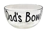 Dad's Bowl, Personalized Glass Dish, Ice Cream, Cereal or Snacks, Customized