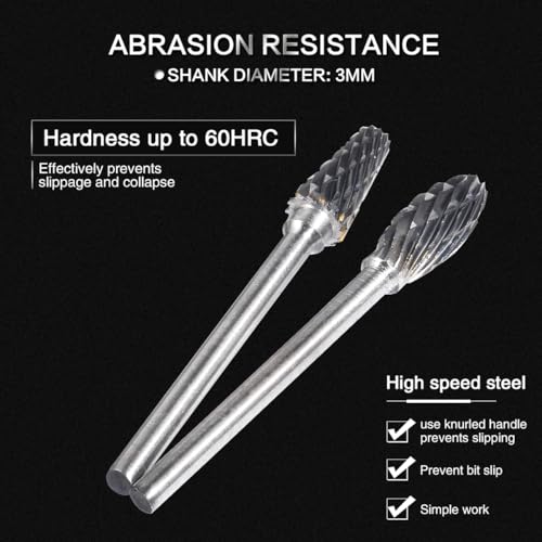 Set de 10 fresas de carburo de tungsteno para rotar miniatura 4
