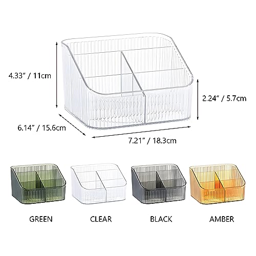 OSteed Green Makeup Organizer Counter Storage, 5 Cups Acrylic Bathroom Organizer Countertop and Makeup Organizer for Vanity & Cosmetics Display for Skincare, Perfume, Dresser, Bedroom, Washroom by OSteed - Image 3