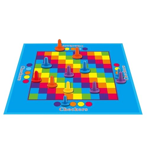Mihauuke Juego De Mesa De Damas | Juego de Damas Educativo - Juguete De Mesa Divertido,para Adultos Niños Personas Mayores Viaje Al Aire Libre En Interior Aula Escuela Acampada Patio
