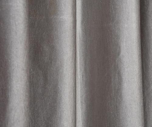 Image of Curtains 7 Feet Long for Living Room - Door Curtains Set of 1 Pcs Panel, Curtain Solid Parda for Home Decor & Office Grey Colour 7 feet (48 x 84 Inch) - 1 Pcs
