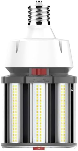 Satco S23143 Hi-Pro Wattage and Color Temperature Selectable LED Corncob Lamp, HID Replacement, EX39 Base, 80W/63W/54W, 3000K/4000K/5000K, 1 Count (Pack of 1)