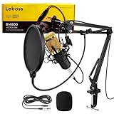 Kit de microfone condensador bm800 com braço articulado placa de som