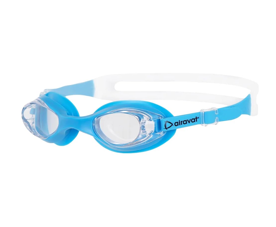 AIRAVAT Hydro 1027 Swimming Goggles, Adjustable Pool Goggles For Adult, Youth, Boys & Girls, Optic Quality Poly carbonate Lenses, 100% UV Protection Anti-fog Coated, Ultra Durable (Blue)