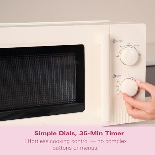 Hamilton Beach Microwave, 20L, Miami, 800W, Manual Dial Controls, Quick Defrost, 35 Min Timer, 5 Cooking Levels, Sand - HBMX20S - 7