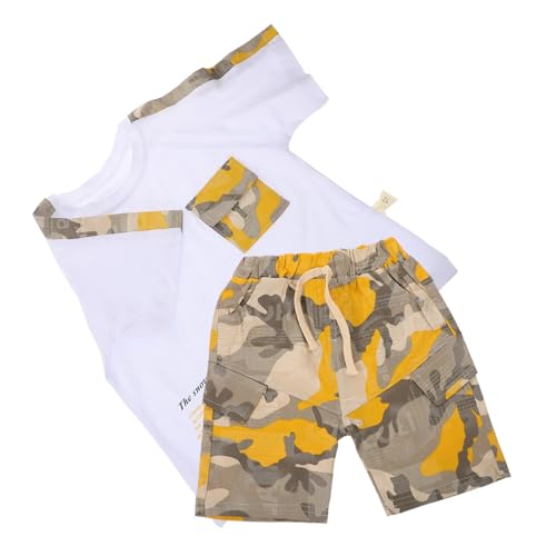 Pantalones de niños y traje de verano infantil con conjuntos de bermudas de bebé