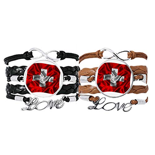 Pulsera de cuerda de cuero suiza ajustable que no irrita la piel sensible