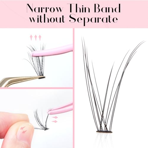 ALLOVE Kit de Clusters de Cílios Cílios Individuais Kit de Extensões de Cílios Diy Mistos de Vários